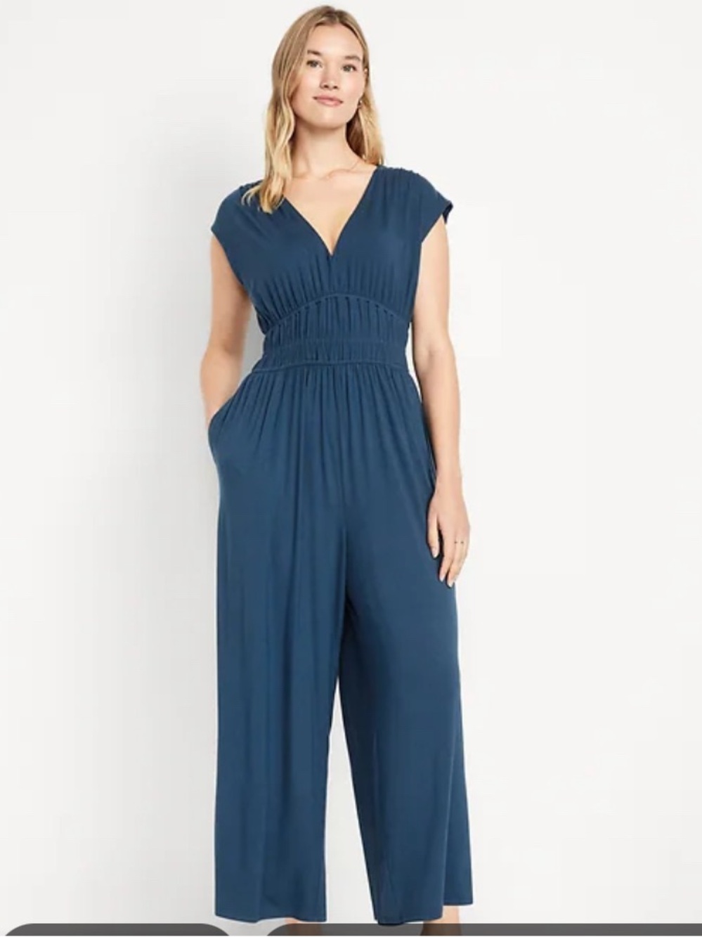 Wide leg jumpsuit, smocked waist from Old Navy